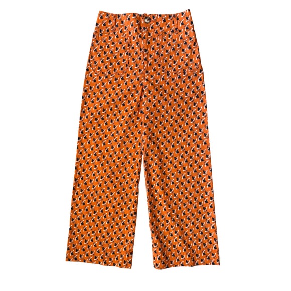 Anthropologie Maeve x Sarah Gordon Colette Bee Print Wide Leg Crop Pants Size 4 - Picture 3 of 10